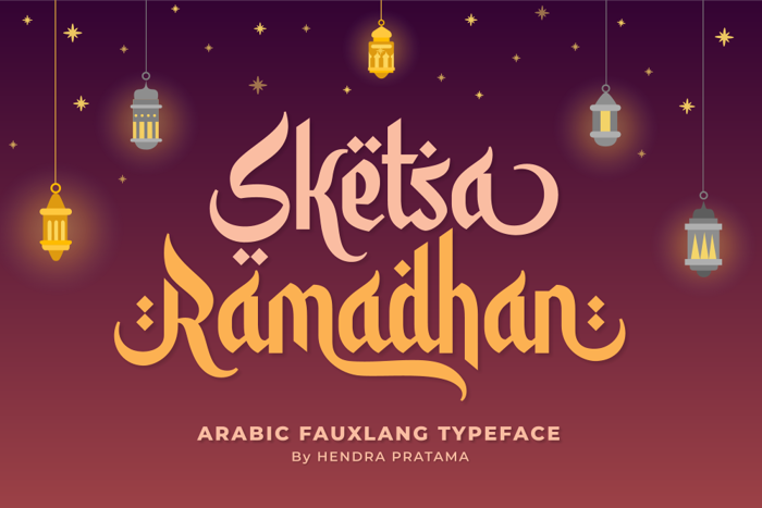 Sketsa Ramadhan Font poster