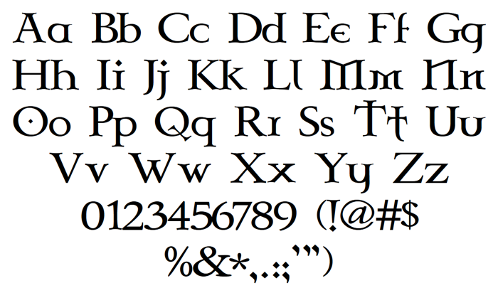 Celtic Garamond the 2nd poster
