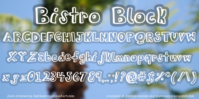 BistroBlock Font poster