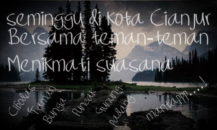 Seminggu di kota Cianjur Font poster