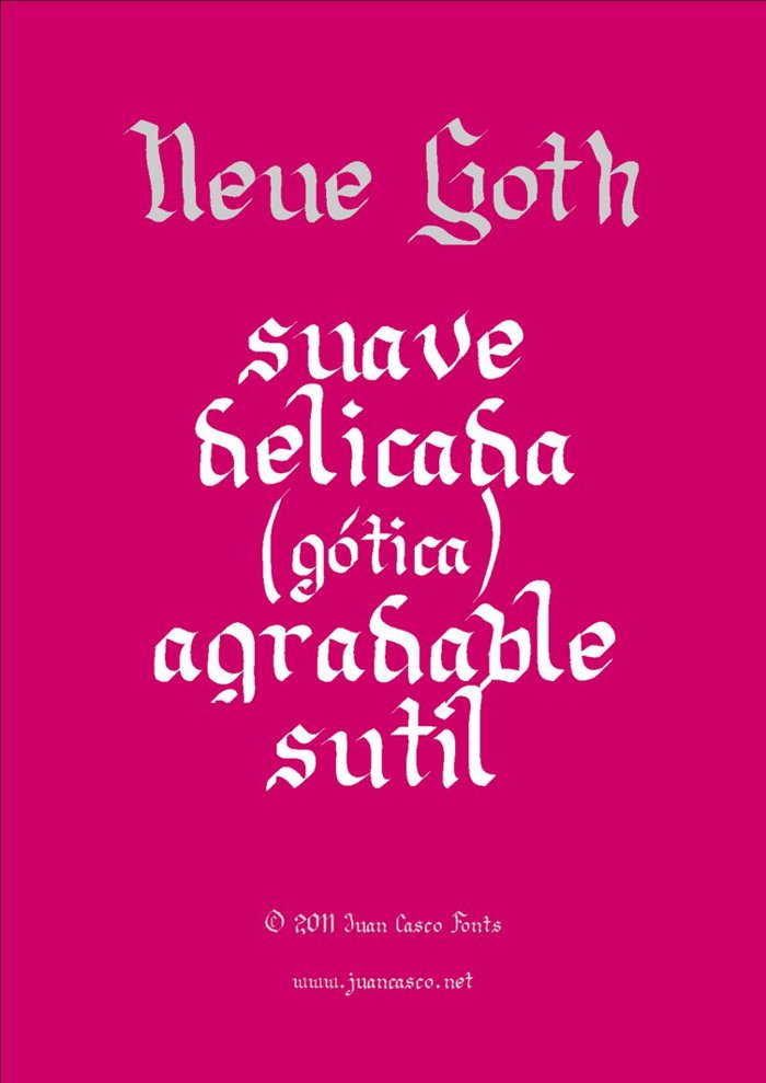 Neue Goth Font poster