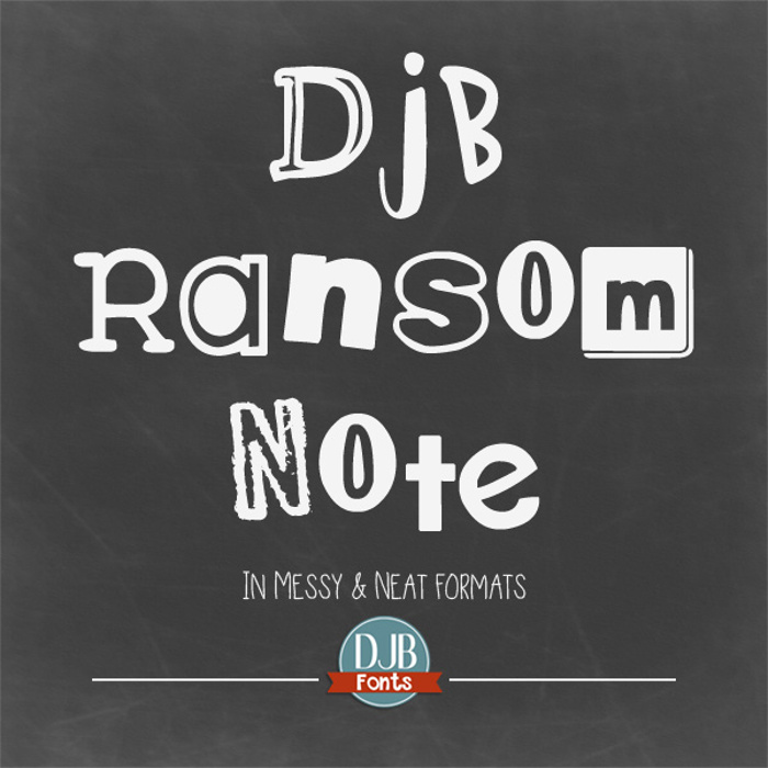 DJB Ransom Note Font poster