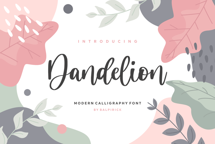 Dandelion Font poster