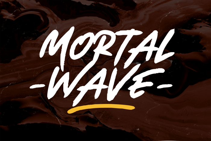 Mortal Wave Font poster