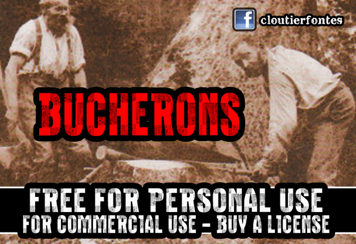 CF Bucherons Font poster