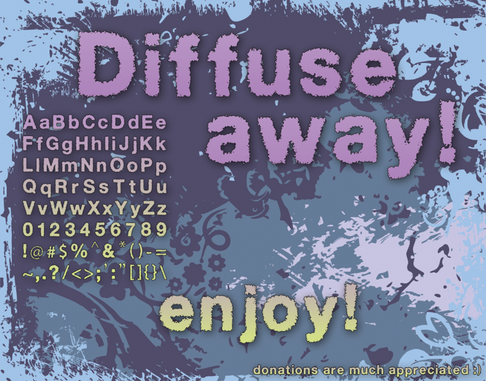 Diffuse-Away Font poster
