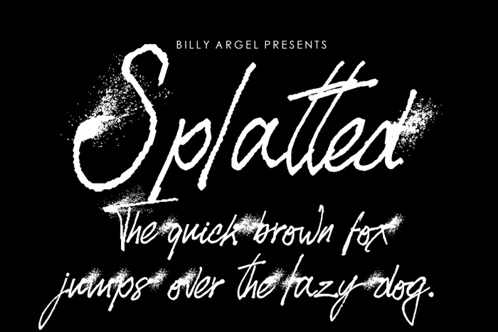 SPLATTED Font poster