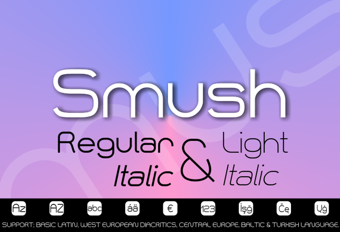 Smush Font poster