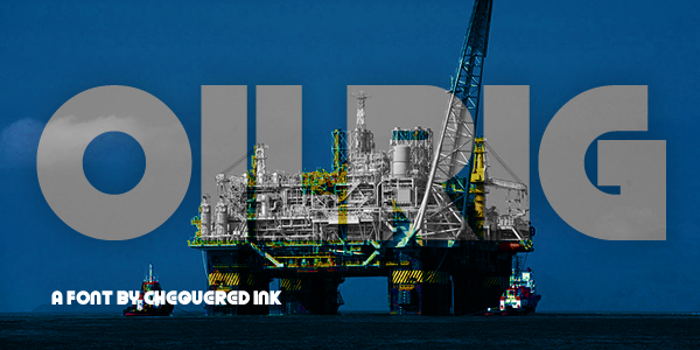 Oilrig Font poster