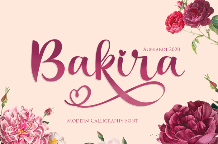 Bakira Font poster