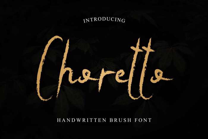 Choretto Font poster
