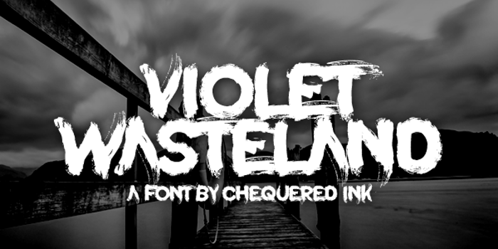 Violet Wasteland Font poster