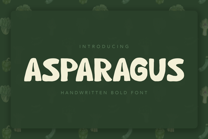Asparagus Font poster