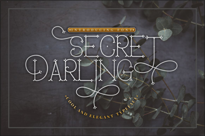 Secret Darling Font poster