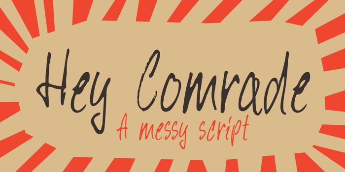 DK Hey Comrade Font poster