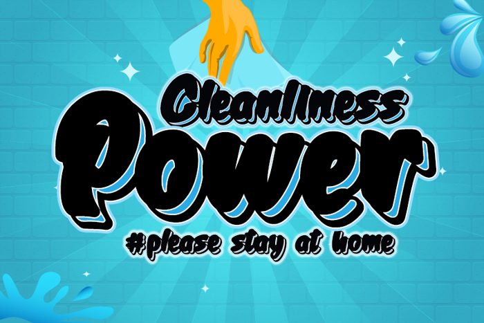Cleanliness Power Font poster