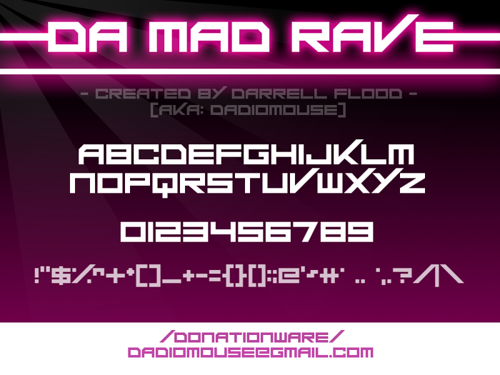 Da Mad Rave Font poster