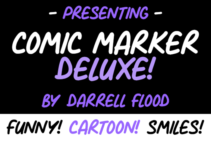Comic Marker Deluxe Font poster
