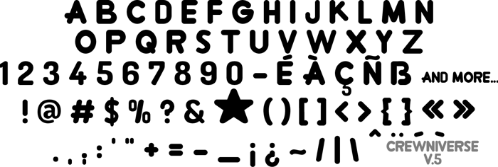 Crewniverse Font poster