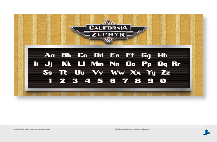 California Zephyr Font poster