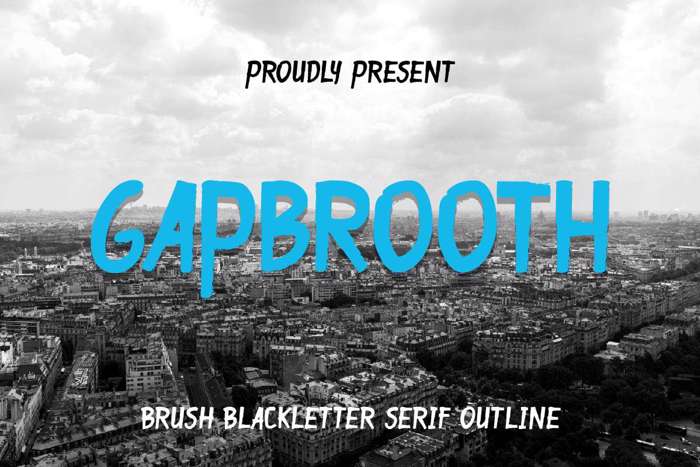 Gapbrooth Font poster