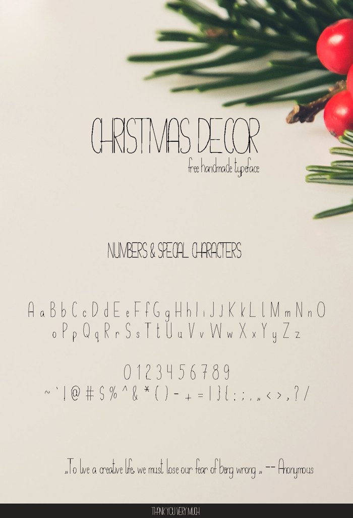 Christmas Decor Font poster