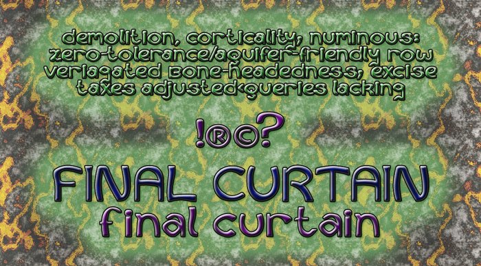 Curtains Final Font poster