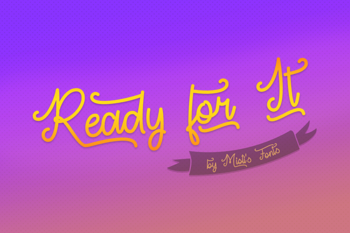 Ready For It Font poster