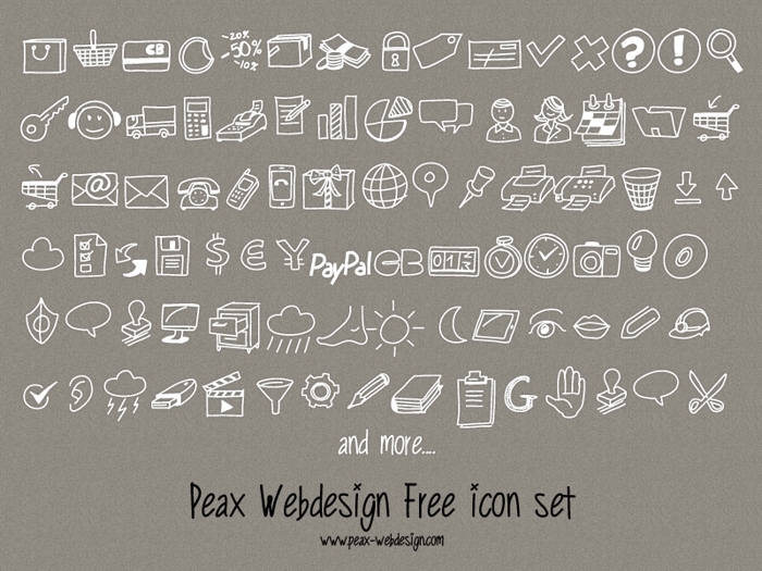 PeaxDrawnIcons Font poster