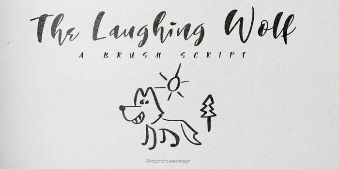 The Laughing Wolf. Font poster
