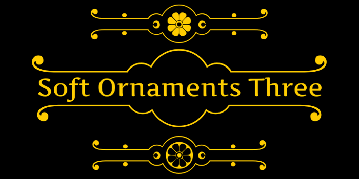 Soft Ornaments Three Font poster