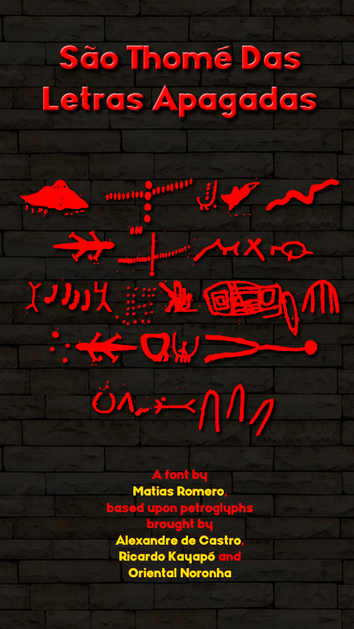 Sao Thome Das Letras Apagadas Font poster