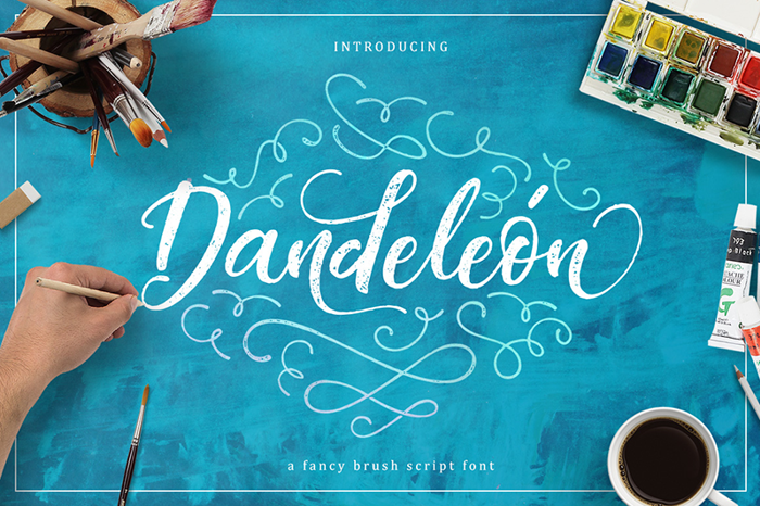 Dandeleon Vintage Font poster