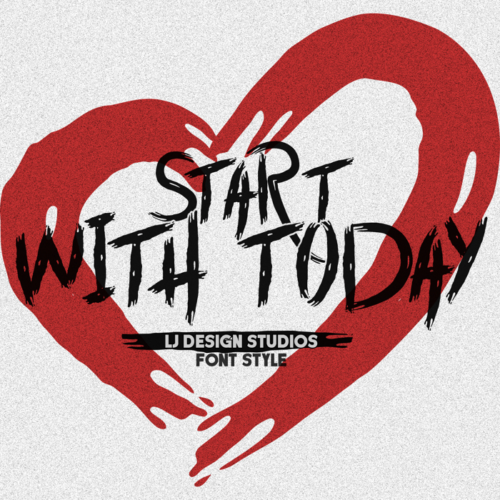 Start with Today Font poster