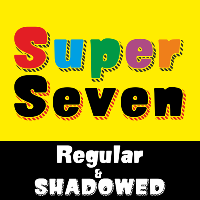 SUPER SEVEN Font poster