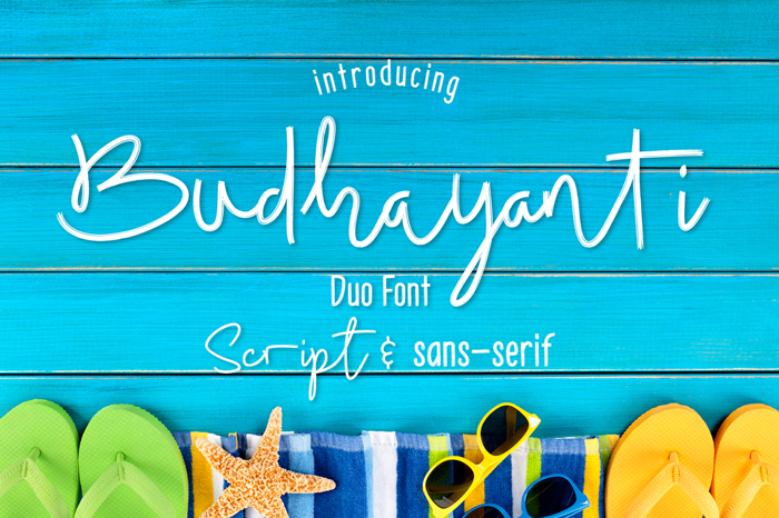 Budhayanti Script Font poster