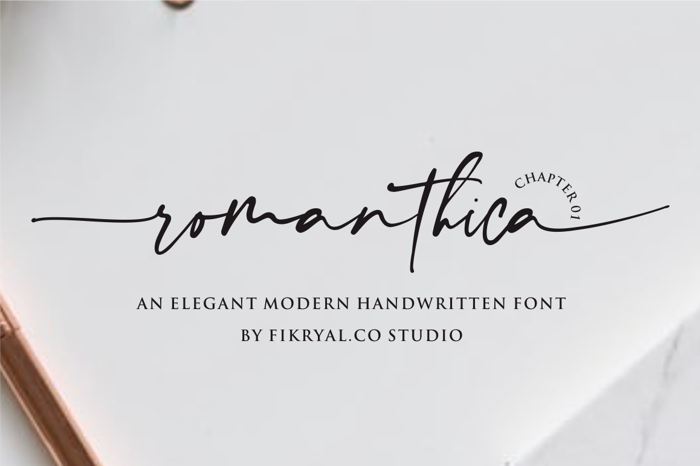 romanthica Font poster
