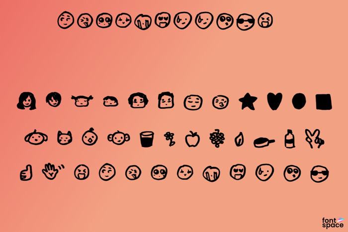 Handrawn Icons Font poster