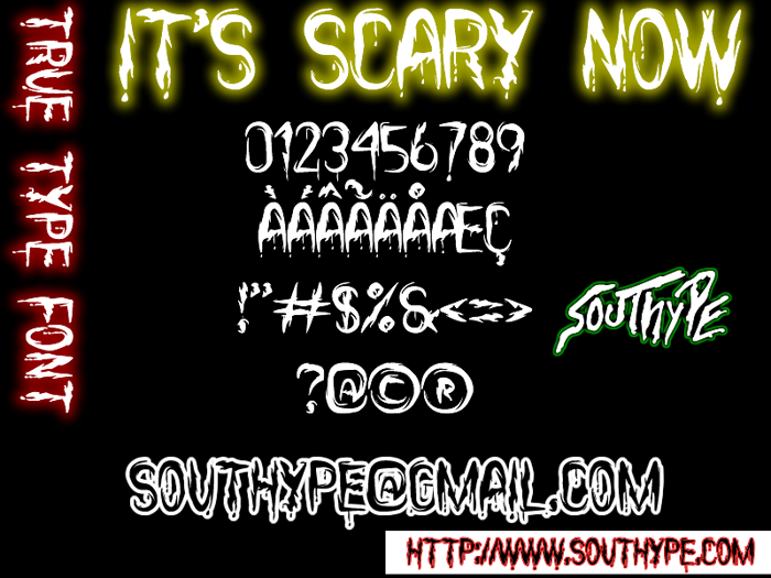 it's Scary Now St Font poster