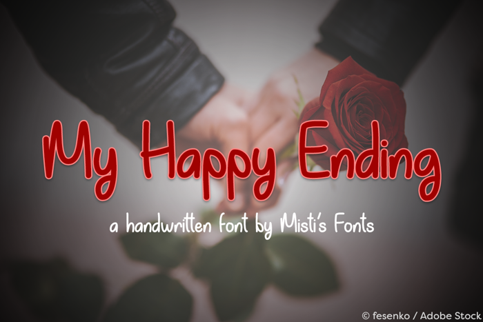 My Happy Ending Font poster