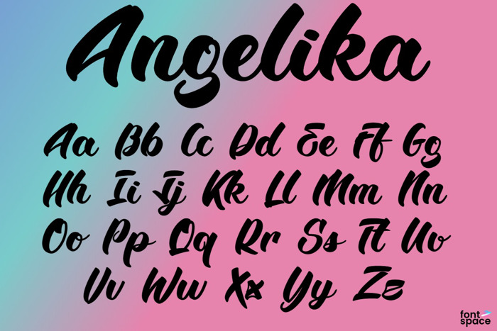 BTX-Angelika Font poster