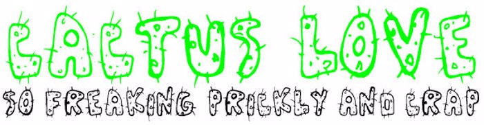 Cactus Love Font poster