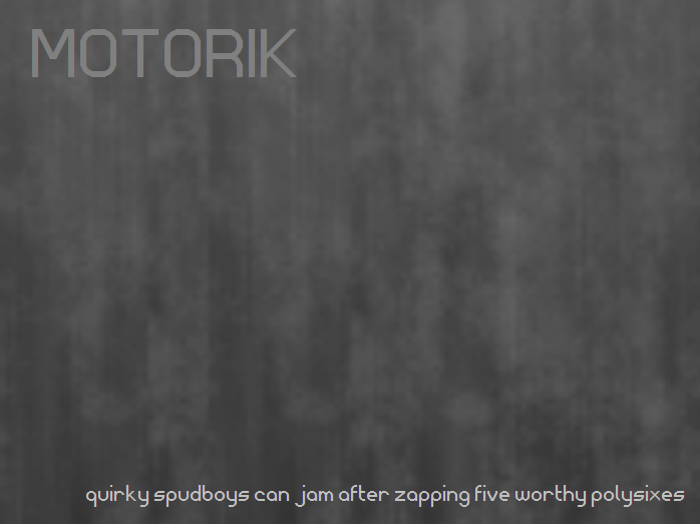 Motorik NBP Font poster