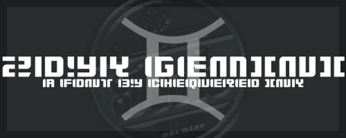 Zdyk Gemini Font