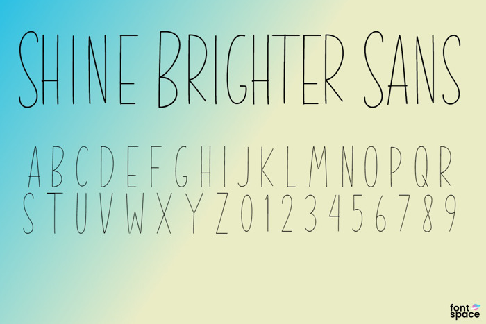Shine Brighter Sans Font poster