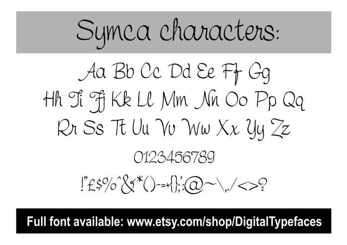 Symca Font poster