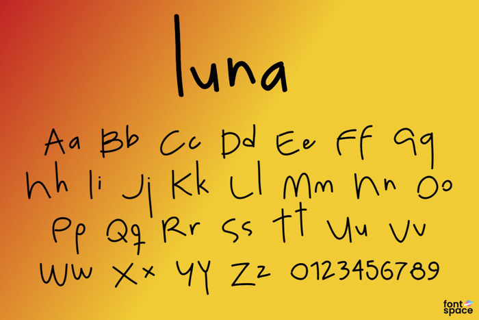 Luna Font | Carolina Mejia Villegas | FontSpace