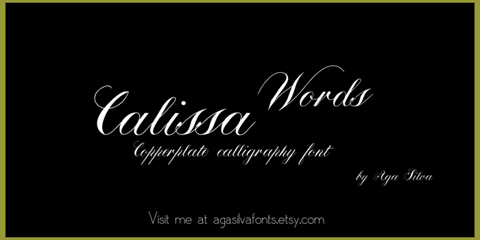 Calissa Words Font poster