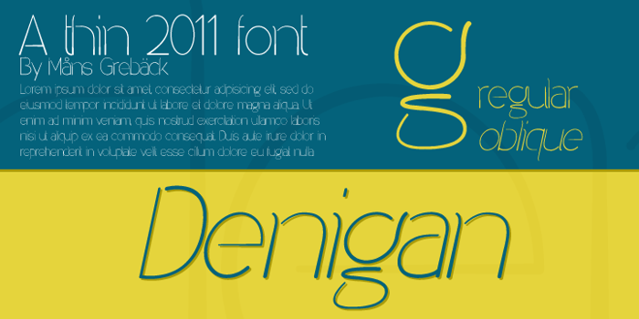 Denigan Font poster