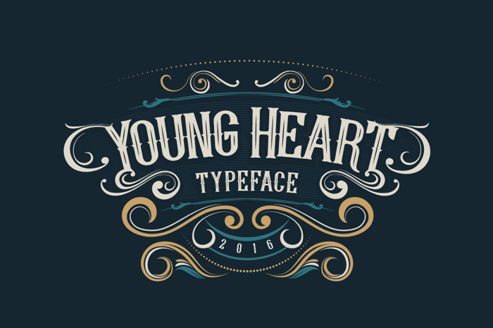 Young Heart Font poster